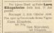 D?dsannonse, Stavanger Aftenblad 1 november 1899
