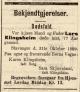 D?dsannonse, Stavanger Aftenblad 2 november 1899