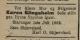 D?dsannonse i Stavanger Aftenblad 3 juli 1902